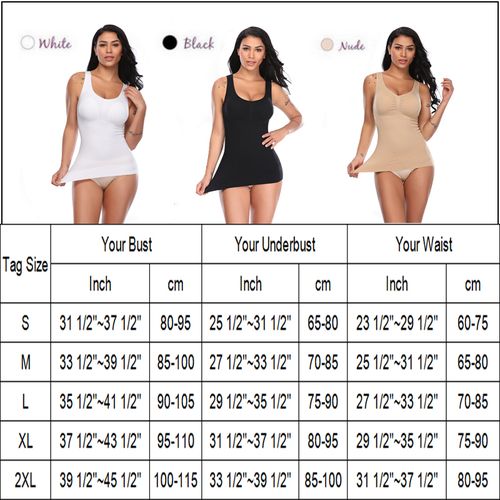 Women's Tummy Control Shapewear Camisole Tank Tops Built-in Removable Bra  Pads Seamless Slimming Body Shaper Compression Top Nude