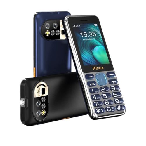 Ifinex Three Sim Big Screen Super Signal Button Phone