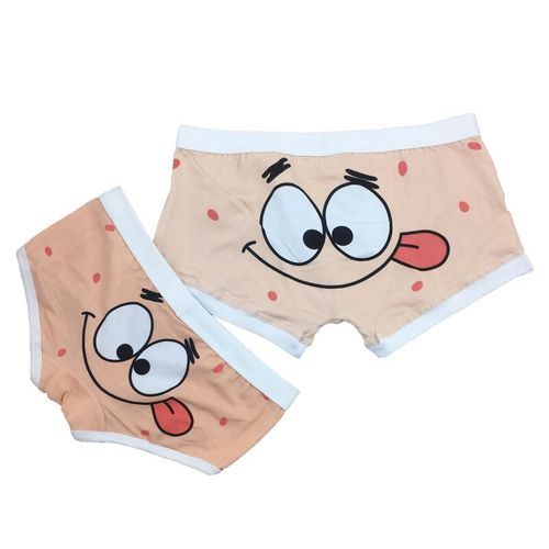 Fashion Couple Panties Pair Underwear Men Lady Underpants Low Rise