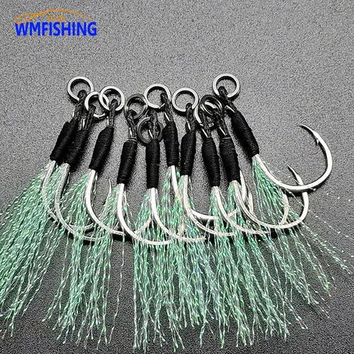 Generic 20pcs/lot Assist Hook Barbed Single Jig Hooks Thread