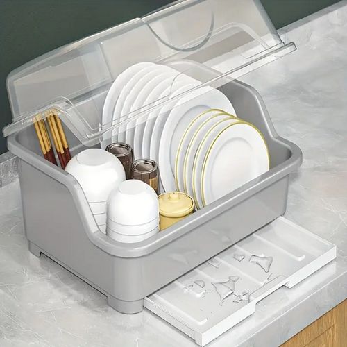 product_image_name-Generic-Medium Countertop Dish Organizer With Water Tray-1