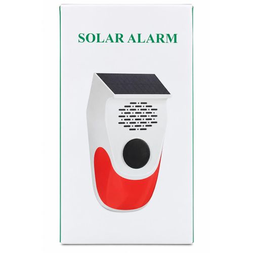 Generic Solar-Powered Wireless Alarm  – Outdoor Security Alert Device with Built-In Solar Panel
