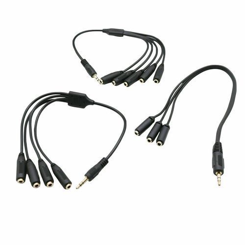 3.5mm 1 To 3 Splitter Cable 30cm 1/8 Inch Male To 3 Stereo Female Jack  Socket Headphone Splitter Audio Cable 