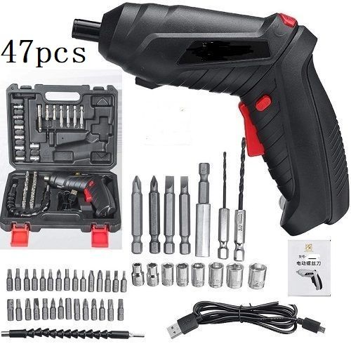 product_image_name-Generic-Electric Power Screwdrivers Screw Guns Cordless Screwdriver Power Tools Rechargeable Drill Driver-1