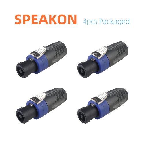 product_image_name-Generic-Audio Speaker Plug Twist Lock 4 Pole Speaker Plug Compatible With Neutrik Speakon NL4FC, NL4FX, NLT4X, NL2FC - 2 Pack-1