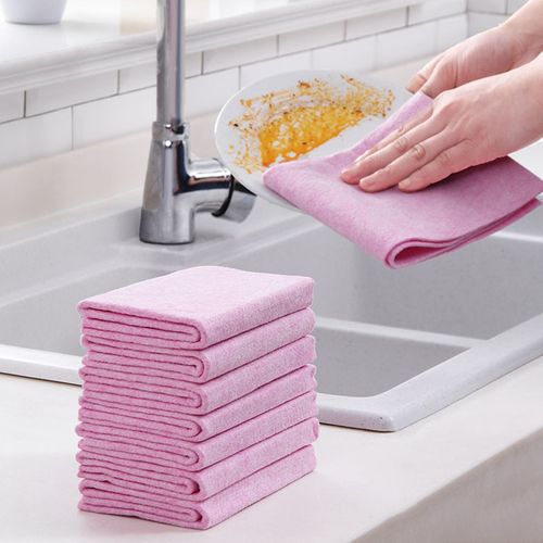 5PCS Kitchen Cleaning Tools Thickened Absorbent Rag Kitchen Towels