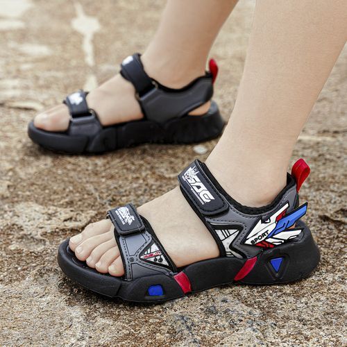 Black Color Casual Sandals For Boys & Girls.