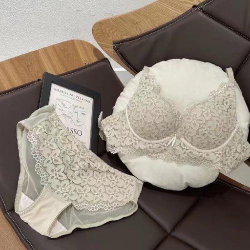 Sexy Lace Floral Push Up Bra Set Back For Women Solid Cup, Sizes
