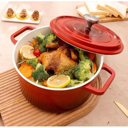 product_image_name-Generic-Enamel Cast Aluminum Dutch Oven With Lid 24Cm-2