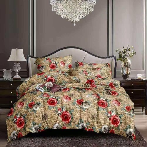 product_image_name-Generic-LUXURY COTTON FLORAL BEDSHEET SET with 2 pillowcases (Bedding  Set)-1