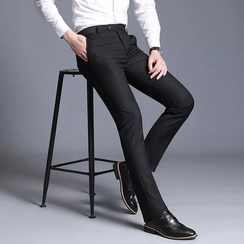 Buy Black Slim Fit Trouser | Zodiac