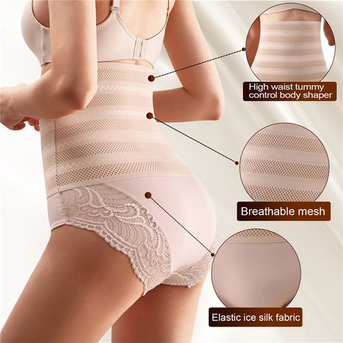 Women's Waist Trainer Body Shaper Tummy Control High Waist Flat