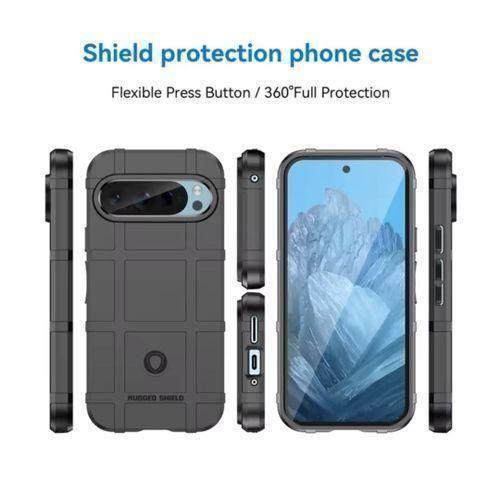 product_image_name-Generic-Rugged Shield Back Case For Google Pixel 9 Pro Black-1
