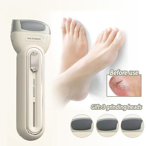 Generic Electric Foot Grinder Rechargeable Foot Callus Remover with 3 Grinding Heads for Dead Skin Cracked Heels - image 2