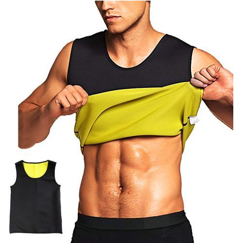 Mens Heat Trapping Sauna Sweat Vest with Zipper