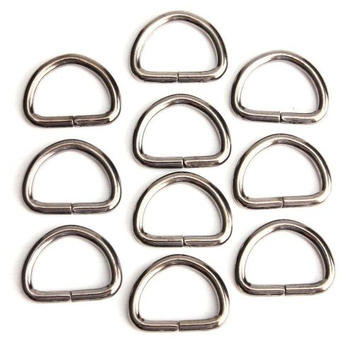 Generic 10x Metal 25mm D-rings Purse Buckles For Clothes Bag Case