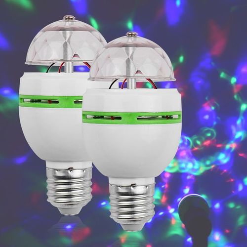 2pcs Mini RGB LED Stage Light Bulb Disco DJ Home Party Portable USB Ball  Colorful Lamp