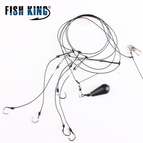 Generic Fish King 15-40g Carp Fishing Hooks Hair Rigs With Leader Line  Europe Feeder Group Carp Hook Accessories