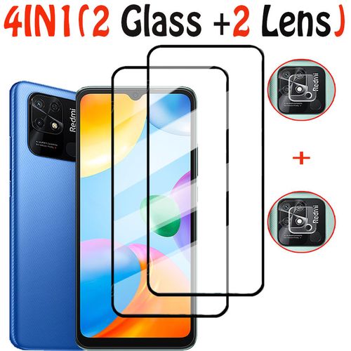 Pack-10) Cristal templado Full Glue 9H Xiaomi Redmi Note 9 Protector