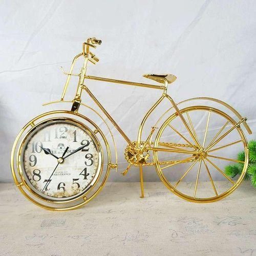 Generic Luxury Vintage Bicycle Table Clock – Elegant Gold Home & Office Decor - image 2