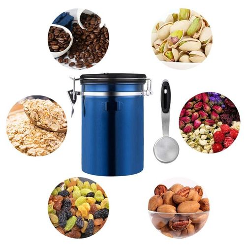 1pc Coffee Canisters, Airtight Stainless Steel Coffee Bean Storage  Container With Scoop And Date Tracker & CO2 Release Valve, Beans, Tea,  Sugar Storag