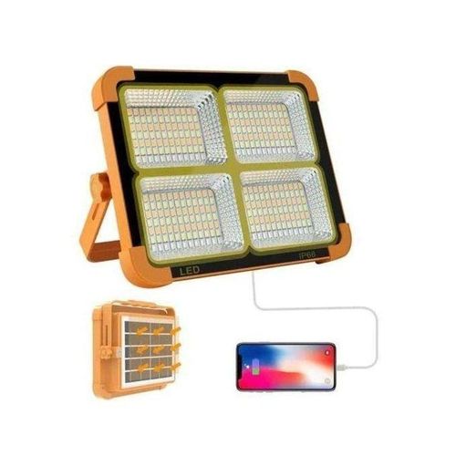Generic Powerful Rechargeable Solar LED Floodlight With Inbuilt Panel Light