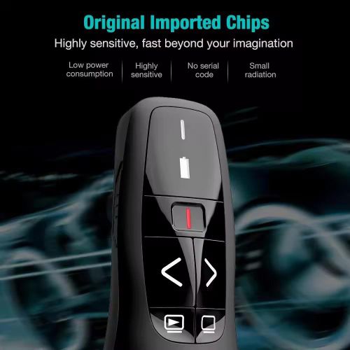 product_image_name-Generic-R400 Wireless Demo Remote Controller - USB Receiver, Red and Green Laser Pointer, Demonstration Sliding Control Pointer Pen-3