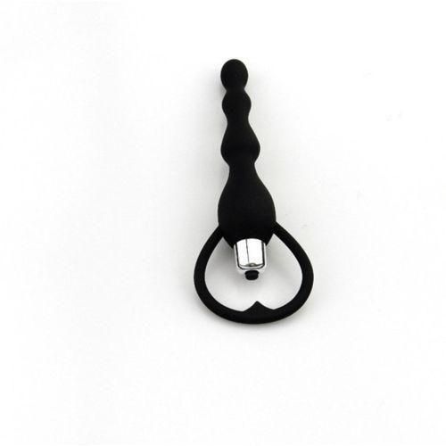 Generic Silicone Vibrating Anal Plug with Retrieval Ring