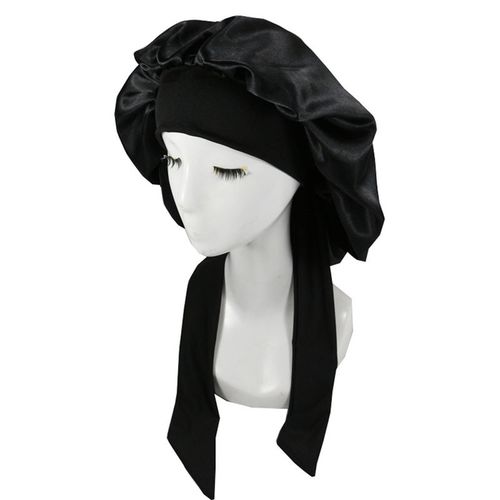 Colorful Black - Bonnet de Nuit en Satin