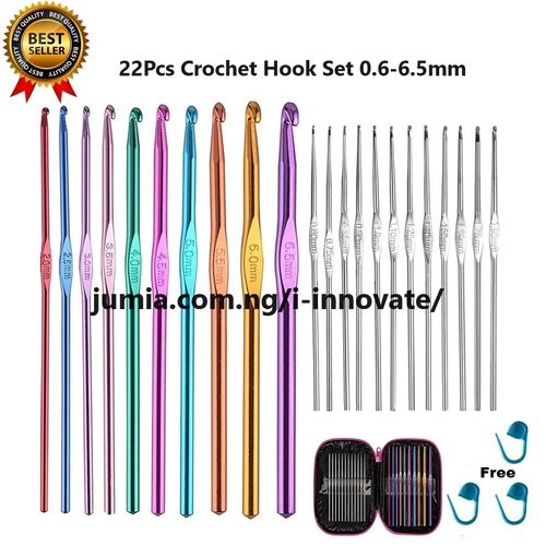 5.5mm Crochet Hook, Wooden Handle Crochet, Ergonomic Crochet with 10 Pcs  Stitch Markers for Arthritic Hand, and Beginners and Lovers DIY