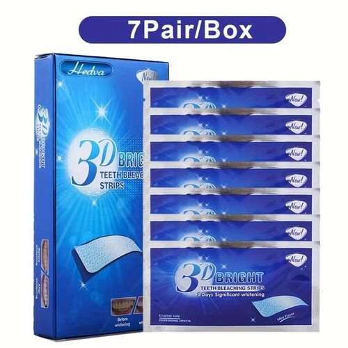 product_image_name-Generic-7 pairs of 14 stickers Teeth Brightening Strips – 3D Oral Care Strips with Sodium Phytic Acid for Home & Travel-2