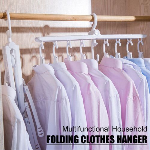 Plastic Storage Clothes Rack  Hangers - Multifunctional Folding