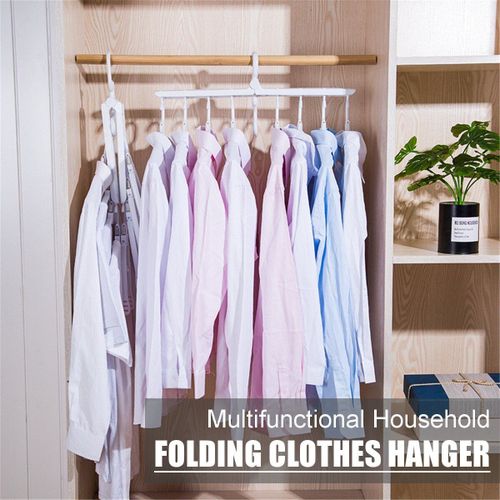 Plastic Storage Clothes Rack  Hangers - Multifunctional Folding