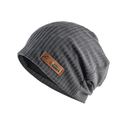 Fashion Beanies Men Women Solid Knitted Hat With Fish Bone Logo