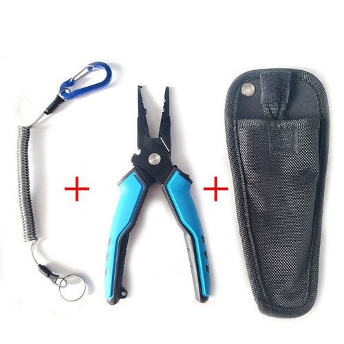 Generic Takedo 19.5cm 120g Saltwater Fishing Pliers With Buckle Pick Hook  Split Ring Pliers Cutter Line Scissors Fishing Equipment