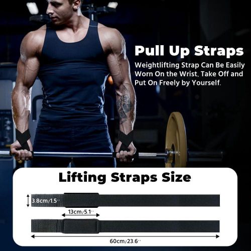 product_image_name-Flushrenic-weightlifting,Lifting Wrist Straps, , Deadlift Straps with Padded Neoprene for Power Lifting, Bodybuilding, Gym Workout, Strength Training & Fitness Workout, Resistance-3
