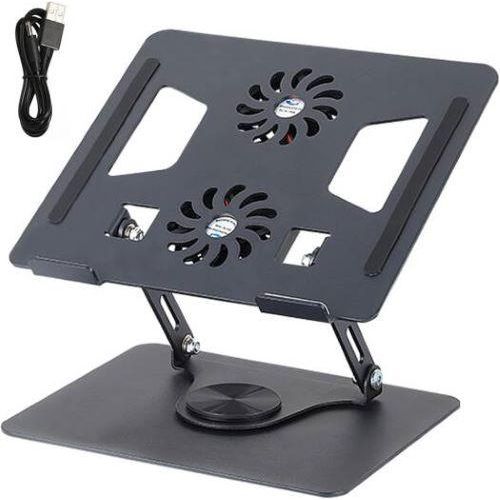 Generic 360 Degrees Dual Fan Rotational Laptop Stand For (12-17.5 Inches)