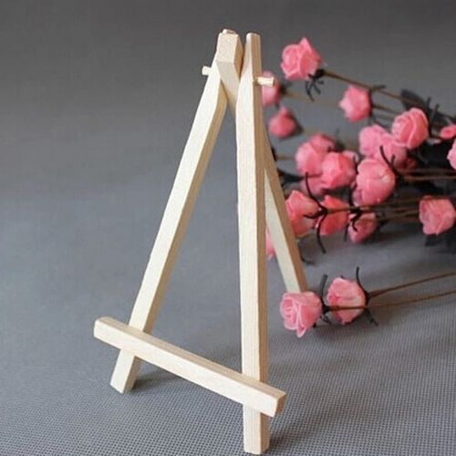 Generic 10x Wood Easel Tripod Fold Tabletop Painting Name Card