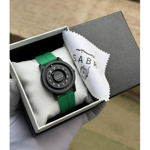product_image_name-Time-Arabic Numeral Dial Wrist Watch Black Case Blue Silicone Strap for Men and Women-4