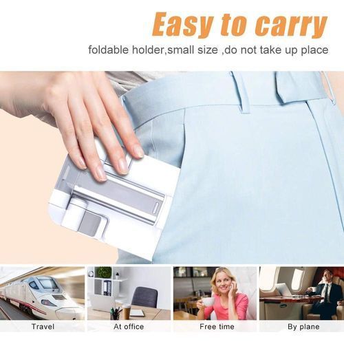 product_image_name-Generic-Foldable Mobile Phone Tablets Desktop Stand Holder (white)-2