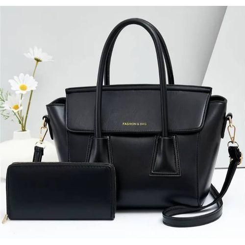 product_image_name-Fashion-Classic 2 in 1 Quality Hand And Shoulder Bag - Black-1