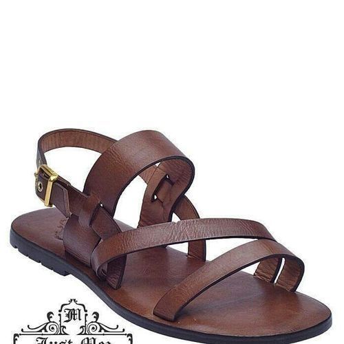 product_image_name-Fashion-Unique Men's Leather Sandal - Brown/Brown-1