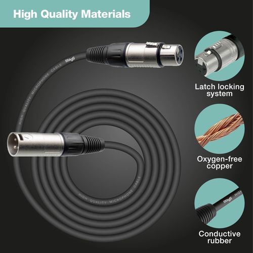 product_image_name-Gen-3m 3-Pin XLR Male to XLR Female Microphone Cable-6