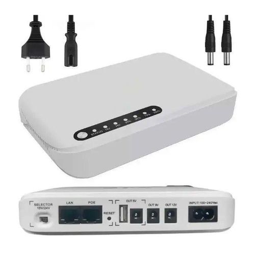 Generic Mini UPS POE Original Power Bank For WIFI Router & CCTV - 10000mAh - image 3