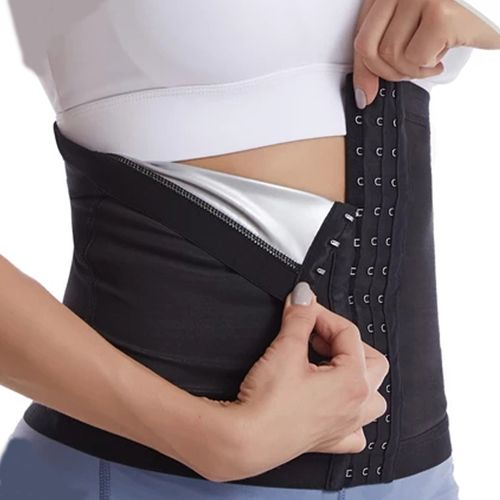 Fashion (Button Silver,)Waist Trimmer For Women Sweat Wrap Sweat