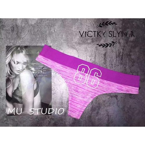 PINK Letter Sexy Women Panties Cotton Underwear Seamless Thongs