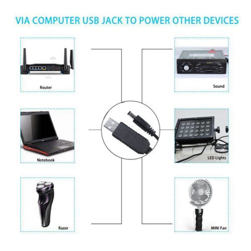 Making DC 5V TO 12V - USB to DC 5.5*2.1mm Cable ( Power Supply Module for  Wifi Router mobile power) 