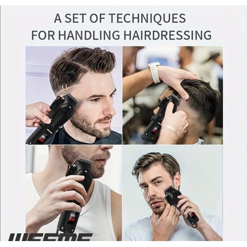 product_image_name-Kiki New Gain-Hair Clipper & Shaver  ( Model NG-777 ) -  Salon Series Professional Cordless Hair Clipper, Digital Display, 6000 RPM, Powerful Magnet Motor High Carbon steel, 4 Guide Comb Taper Lever Adjustment, 2000mAh Battery Capacity. ( Black )-5