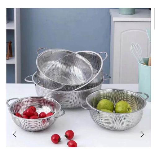 product_image_name-Generic-6Pcs- Stainless Steel Collander Sieve Mesh Bowls-3
