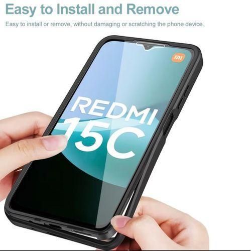 XIAOMI Redmi 15C Silicone Case & Pouch – Slim, Durable & Shock-Absorbing with Advanced Camera Protection. ( Black ) - image 3